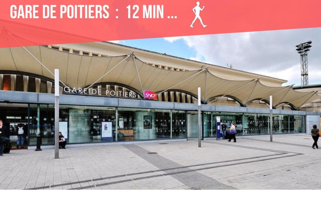 Chambres Poitiers Centre Ville - Salle De Bain, Refrigerateur, Tv Et Machine A Cafe Privatifs - Cuisine Commune - Terrasse - Hotel De Ville A 200M ภายนอก รูปภาพ